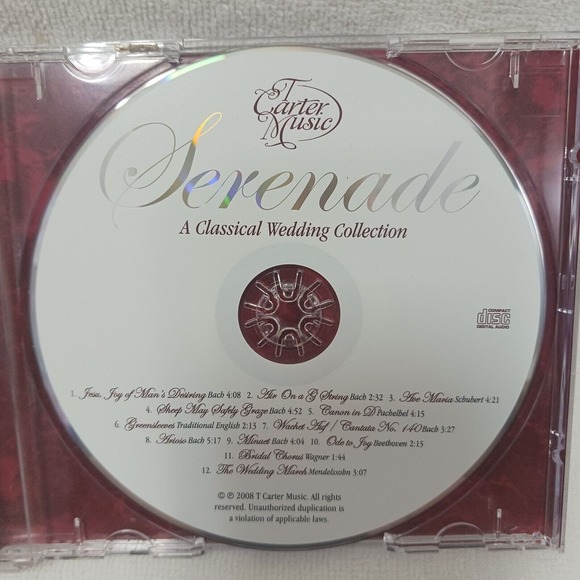 Serenade A Classical Wedding Collection T Carter CD BEAUTIFUL CEREMONY Music - Picture 6 of 6